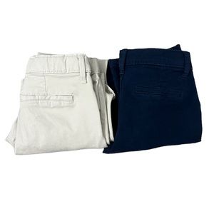 The Children’s Place Khaki & Navy Blue Uniform Pants - Size 6X/7